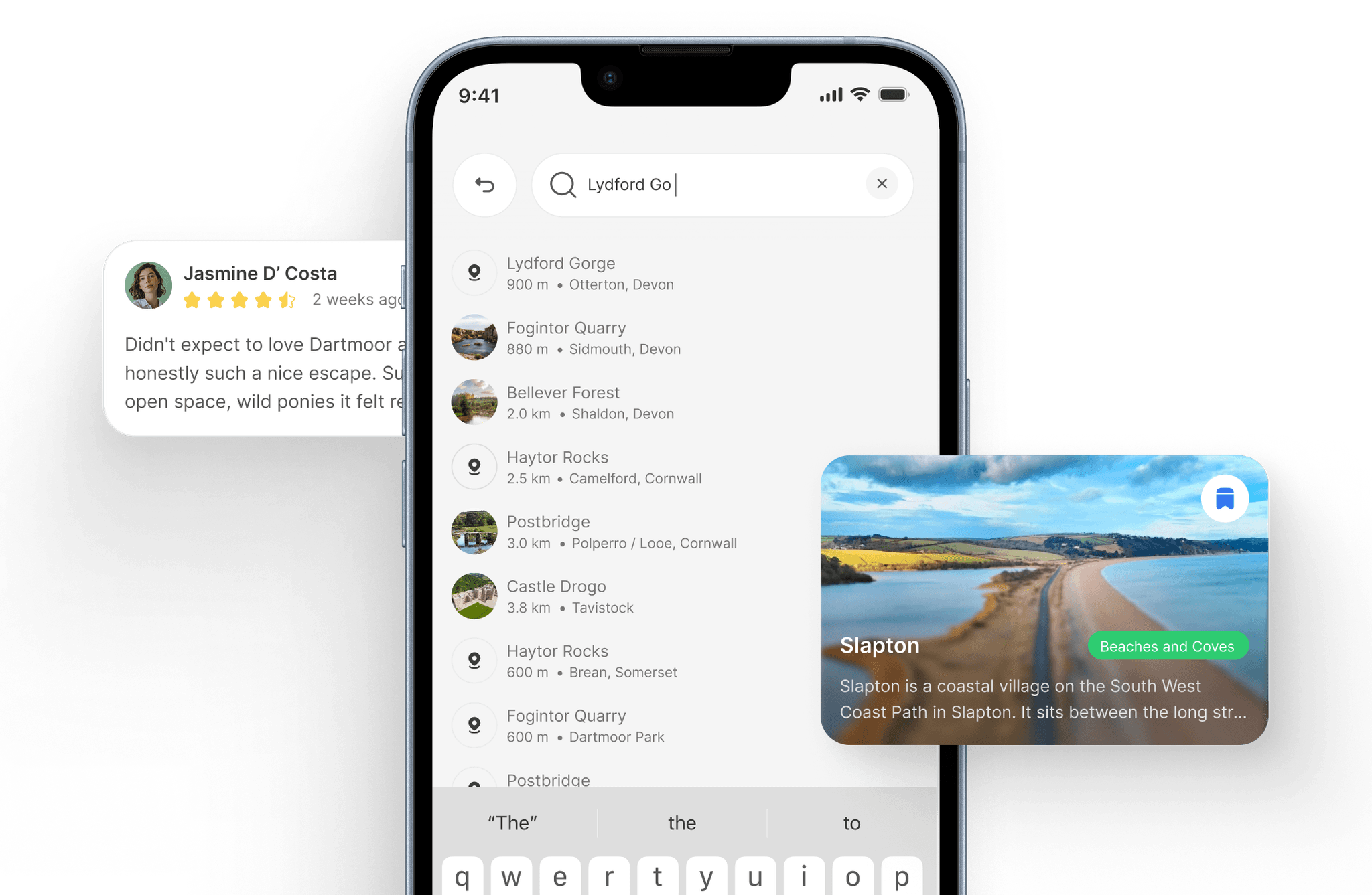 Phone search mockup