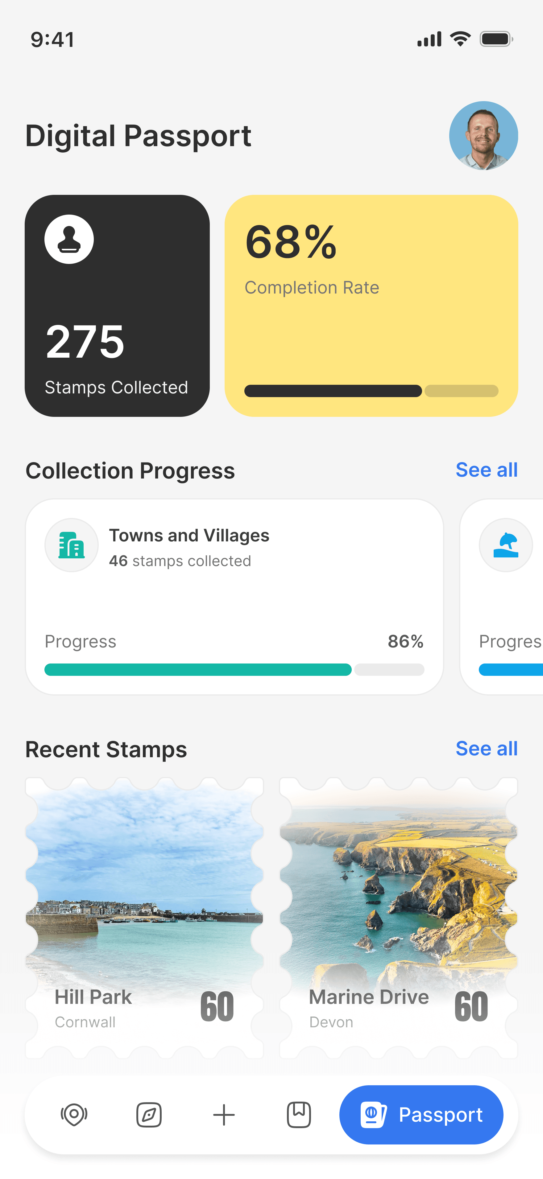 App screen step 1